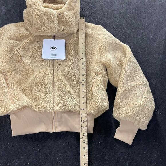 Alo Yoga Foxy Sherpa Jacket Camel Size S - Picture 5 of 5